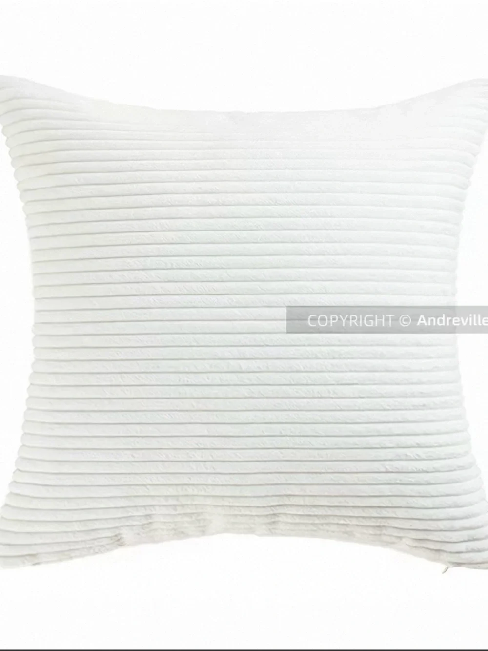 NEW White Ribbed Corduroy Throw Pillow Cover